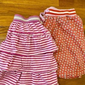 2-pair bundle skort,attached tumble short. Cotton.